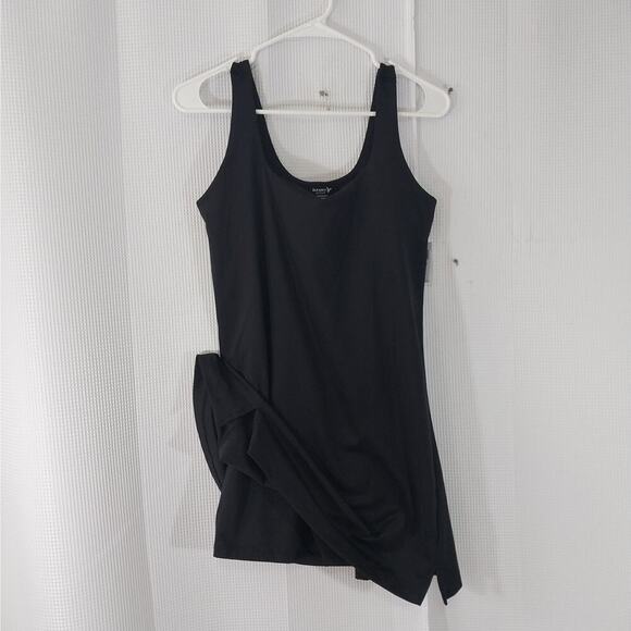 NWT! OLD NAVY ACTIVE! SPANDEX SKORT DRESS, BLACK, W/ SHORTS, FOR SPORTS! SZ MP - Picture 3 of 10